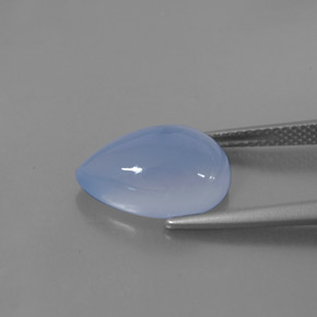 Calcedonia azul natural de 5,20 ct, transparente, transparente / translúcido
