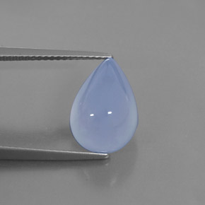 Calcedonia azul natural de 5,58 ct, transparente, transparente / translúcido