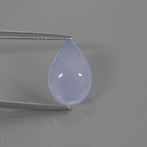 Calcedonia azul natural de 5,69 ct, transparente, transparente / translúcido
