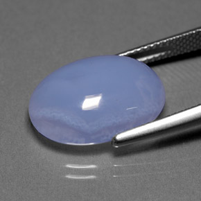 Calcedonia azul natural de 9,81 ct, transparente, transparente / translúcido