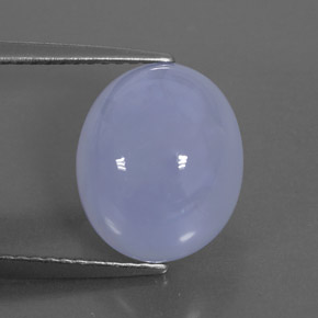 Calcedonia azul natural de 5,36 ct, transparente, transparente / translúcido