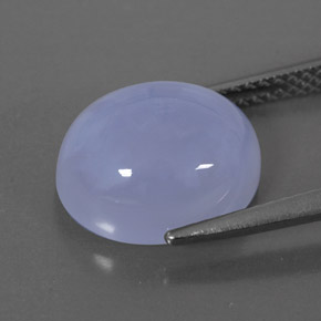 Calcedonia azul natural de 5,36 ct, transparente, transparente / translúcido