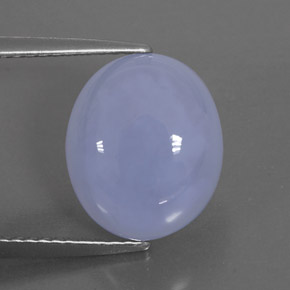 Calcedonia azul natural de 5,52 ct, transparente, transparente / translúcido