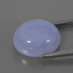 Calcedonia azul natural de 5,52 ct, transparente, transparente / translúcido