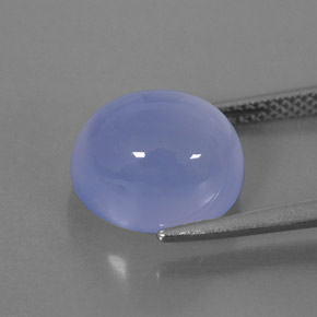 Calcedonia azul natural de 6,71 ct, transparente, transparente / translúcido
