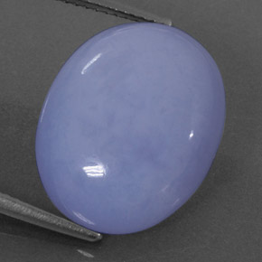 Calcedonia azul natural de 13,90 ct, transparente, transparente / translúcido