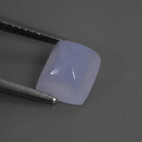Calcedonia azul natural de 2,13 ct, transparente, transparente / translúcido