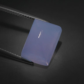 Calcedonia azul natural de 9,63 ct, transparente, transparente / translúcido