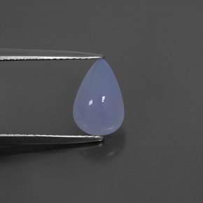 Calcedonia azul natural de 1,76 ct, transparente, transparente / translúcido
