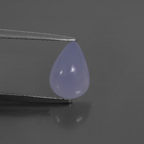 Calcedonia azul natural de 2,35 ct, transparente, transparente / translúcido