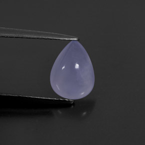 Calcedonia azul natural de 1,62 ct, transparente, transparente / translúcido