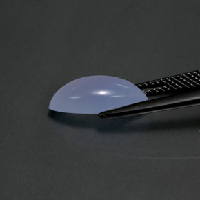 Calcedonia Azul lavanda natural de 3.31 ct, Transparente, Transparente / Translúcido