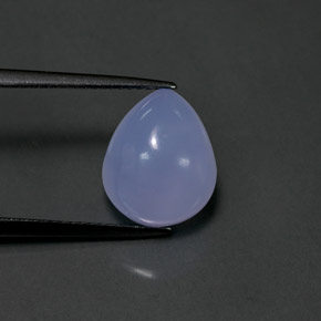 Calcedonia azul natural de 5,25 ct, transparente, transparente / translúcido