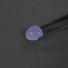 Calcedonia azul natural de 6,77 ct, transparente, transparente / translúcido