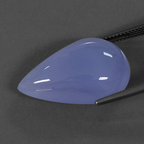 Calcedonia azul natural de 23,58 ct, transparente, transparente / translúcido