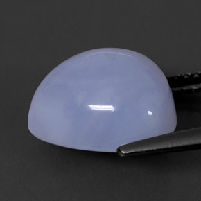 Calcedonia azul natural de 6,67 ct, transparente, transparente / translúcido