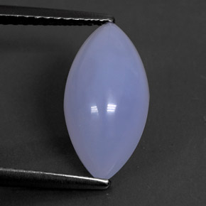 Calcedonia azul natural de 2,95 ct, transparente, transparente / translúcido