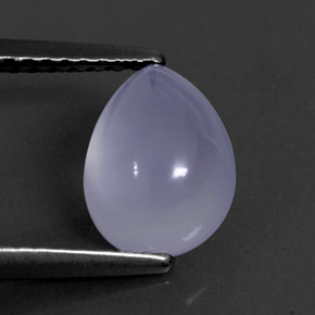 Calcedonia azul natural de 1,74 ct, transparente, transparente / translúcido
