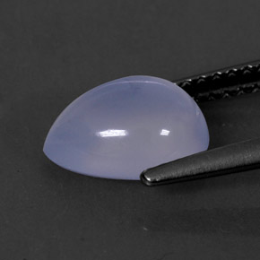 Calcedonia azul natural de 1,74 ct, transparente, transparente / translúcido