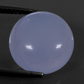 Calcedonia azul natural de 8,58 ct, transparente, transparente / translúcido