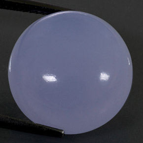 Calcedonia azul natural de 17,75 ct, transparente, transparente / translúcido