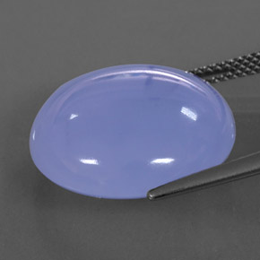 Calcedonia Azul lavanda natural de 17.43 ct, Transparente, Transparente / Translúcido