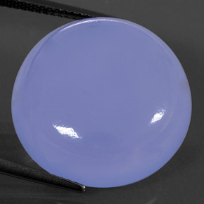 Calcedonia azul natural de 25,46 ct, transparente, transparente / translúcido