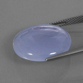 Calcedonia azul natural de 18,82 ct, transparente, transparente / translúcido