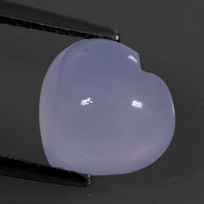 Calcedonia azul natural de 2,45 ct, transparente, transparente / translúcido