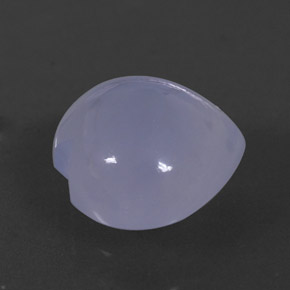 Calcedonia azul natural de 2,45 ct, transparente, transparente / translúcido