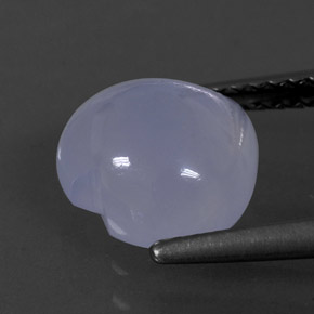 Calcedonia azul natural de 2,45 ct, transparente, transparente / translúcido