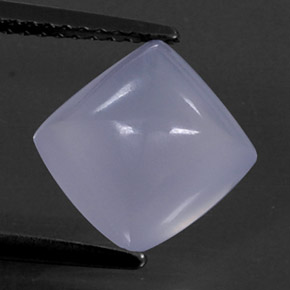 Calcedonia azul natural de 3,05 ct, transparente, transparente / translúcido