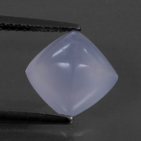 Calcedonia azul natural de 2,35 ct, transparente, transparente / translúcido