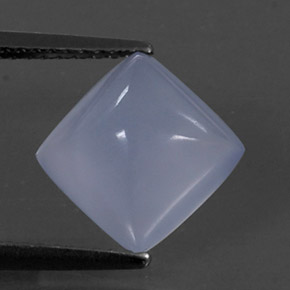 Calcedonia azul natural de 3,17 ct, transparente, transparente / translúcido