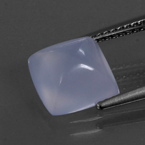 Calcedonia azul natural de 3,17 ct, transparente, transparente / translúcido