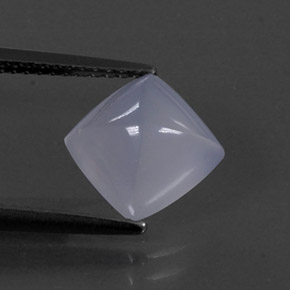 Calcedonia Azul lavanda natural de 2.50 ct, Cuadrado, Transparente