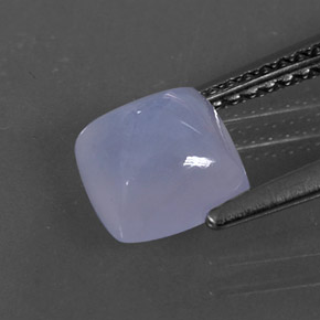 Calcedonia azul natural de 1,66 ct, transparente, transparente / translúcido