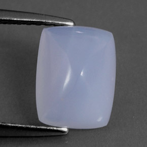 Calcedonia azul natural de 2,06 ct, transparente, transparente / translúcido