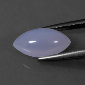 Calcedonia azul natural de 1,66 ct, transparente, transparente / translúcido