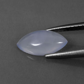 Calcedonia azul natural de 1,12 ct, marquesa, transparente