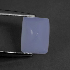 Calcedonia azul natural de 1,69 ct, transparente, transparente / translúcido