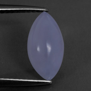 Calcedonia azul natural de 1,76 ct, marquesa, transparente