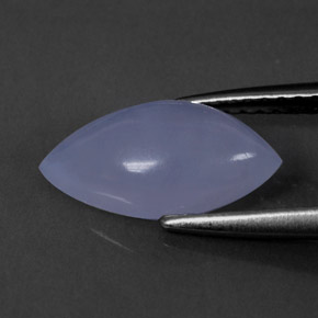 Calcedonia azul natural de 1,76 ct, marquesa, transparente