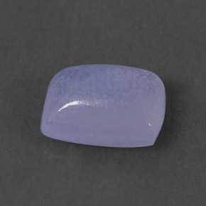 Calcedonia Azul lavanda natural de 1.41 ct, Corte Cojín, Transparente