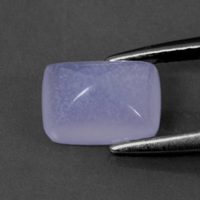 Calcedonia Azul lavanda natural de 1.41 ct, Corte Cojín, Transparente