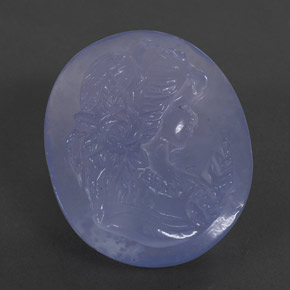 Calcedonia azul natural de 27,59 ct, transparente, transparente / translúcido