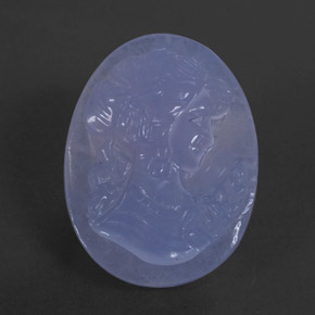 Calcedonia azul natural de 24,86 ct, transparente, transparente / translúcido