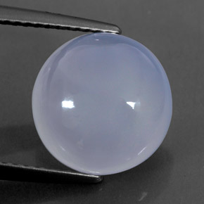 Calcedonia azul natural de 4,43 ct, transparente, transparente / translúcido