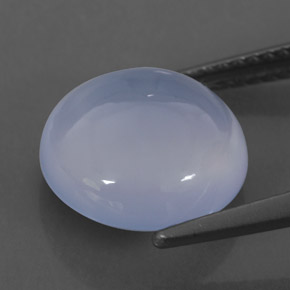Calcedonia azul natural de 4,43 ct, transparente, transparente / translúcido