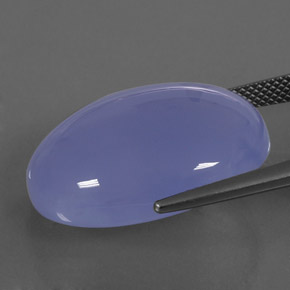 Calcedonia azul lavanda natural de 27,46 ct, transparente, transparente / translúcido